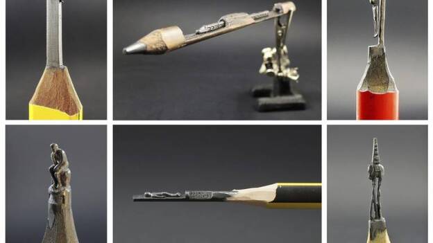 Esculturas en la punta de un lápiz
