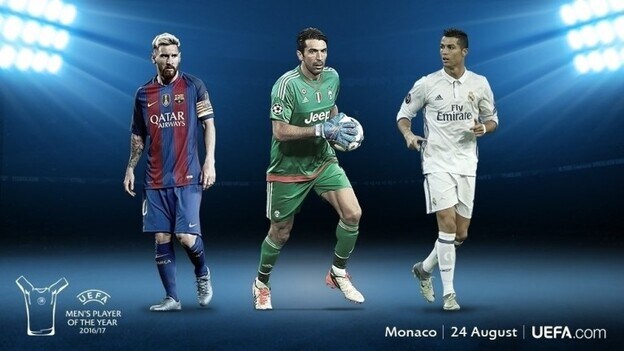 Ronaldo, Messi y Buffon, finalistas