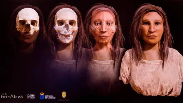 El rostro de una aborigen canaria emerge 1.500 años después