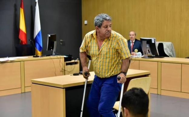 El acusado durante la vista oral celebrada ante la Audiencia Provincial de Las Palmas. 