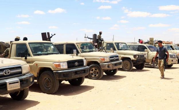 Combatientes leales al Gobierno de Acuerdo Nacional (GNA) en Libia /EFE