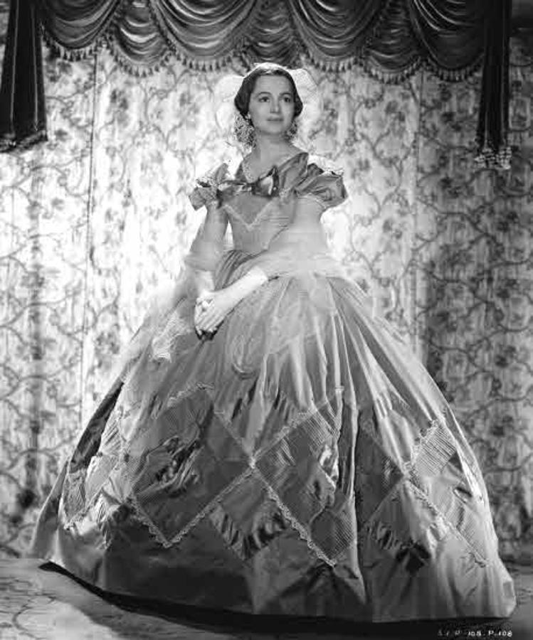 Olivia de Havilland, en una escena de la película "Lo que el viento se llevó"