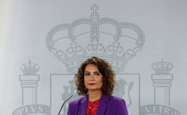 La ministra portavoz, del Gobierno, María Jesús Montero, en la rueda de prensa tras el Consejo de Ministros./EFE