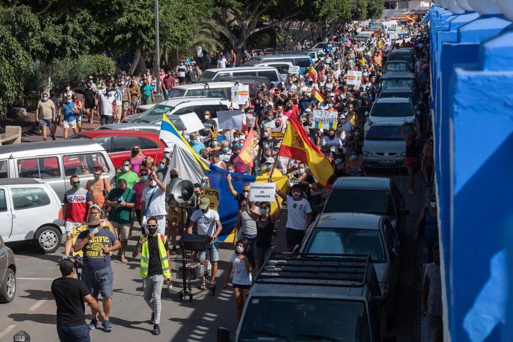 Las protestas de Aguineguín, en imágenes