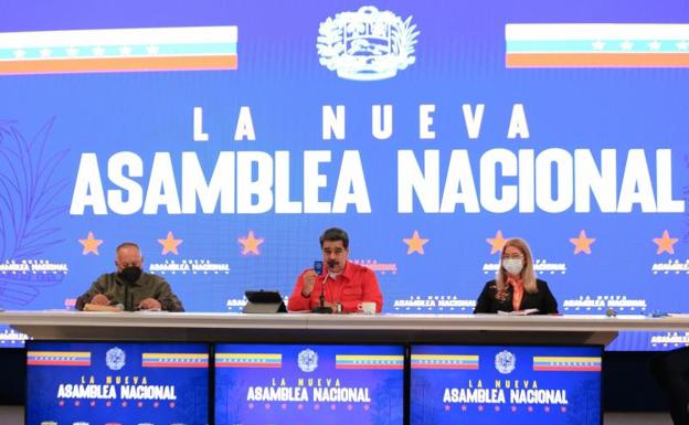 Nicolás Maduro, presidente de Venezuela, habla en la Asamblea Nacional 