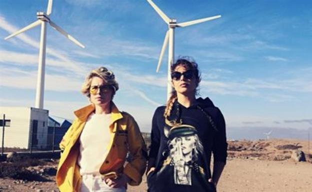 Cristina Ramos y Soraya ruedan un videoclip en Gran Canaria