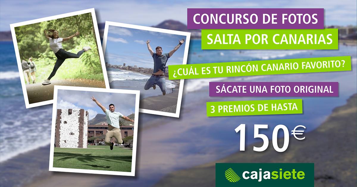 Cajasiete celebra el Día de Canarias con el concurso de fotos «¡Salta por Canarias!»