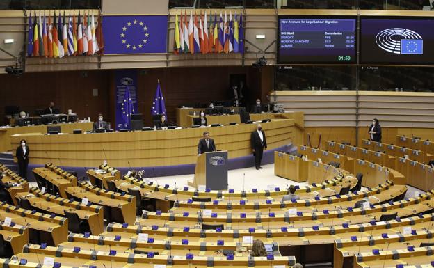 Sesión plenaria del Parlamento Europeo, este miércoles en Bruselas.
