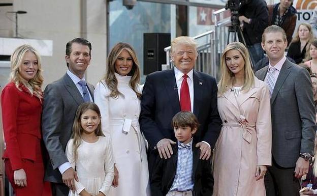 Donald Trump y su familia.