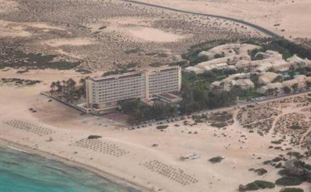 El hotel Oliva Beach, en Corralejo. 
