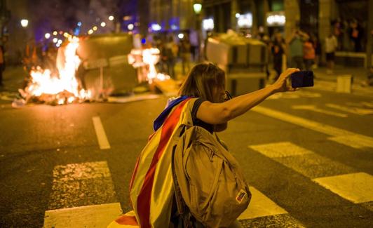 Incidentes en Barcelona./E. P.