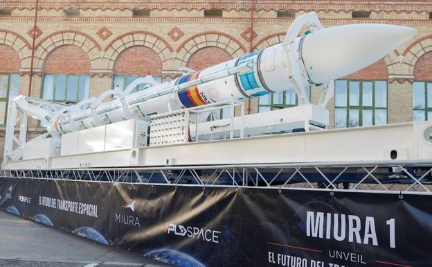 El cohete Miura, durante su presentación este viernes en Madrid.