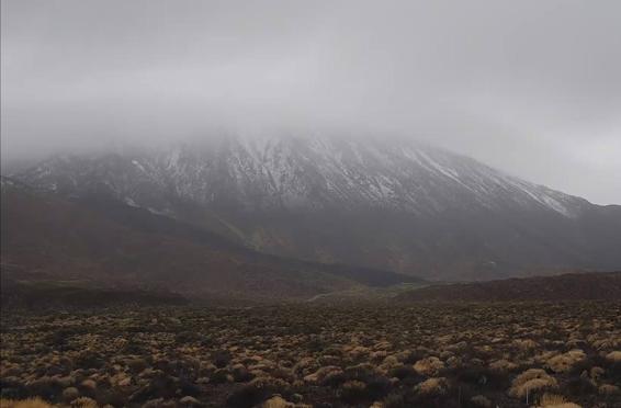 Primera nevada en el Teide
