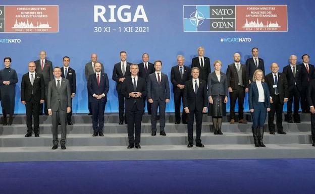 Reunión de los ministros de Exteriores de la OTAN en Riga./AFP