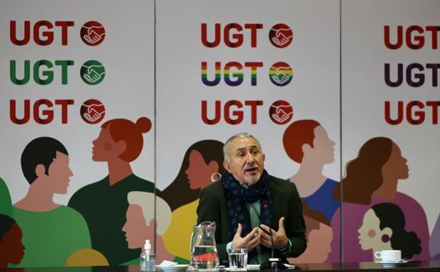 El secretario general de UGT, Pepe Álvarez, en un encuentro informativo. /efe