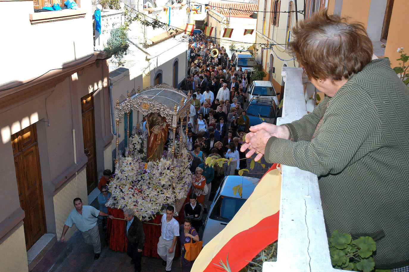 Foto de archivo de la procesión de la Virgen de la Candelaria, en Ingenio.