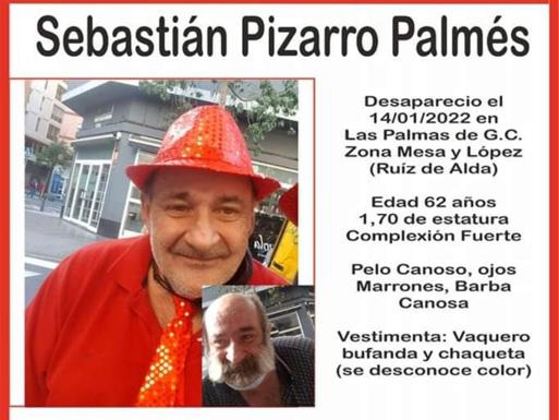 Se busca a Sebastián Pizarro Palmés