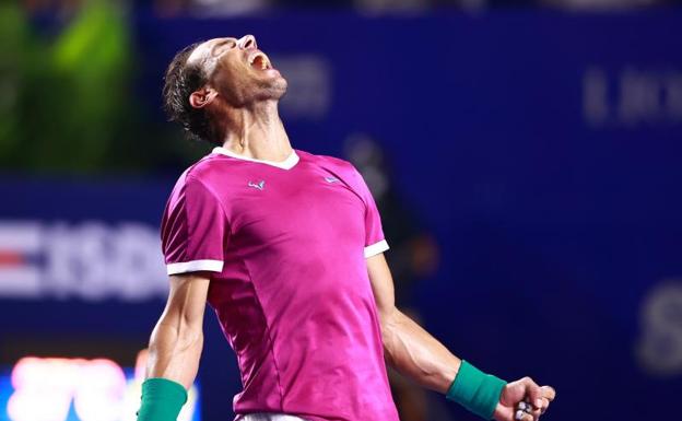 El tenista español Rafael Nadal celebra su victoria ante el británico Cameron Norrie./EFE