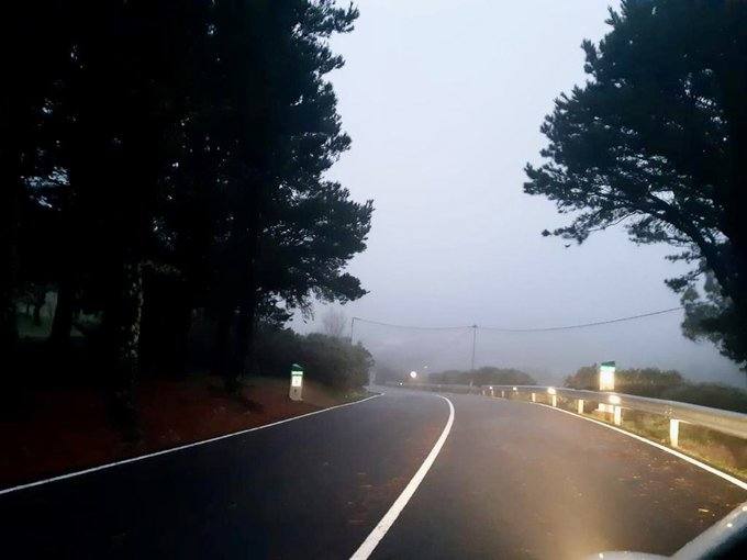 Imagen de la carretera a la cumbre de Gran Canaria. 