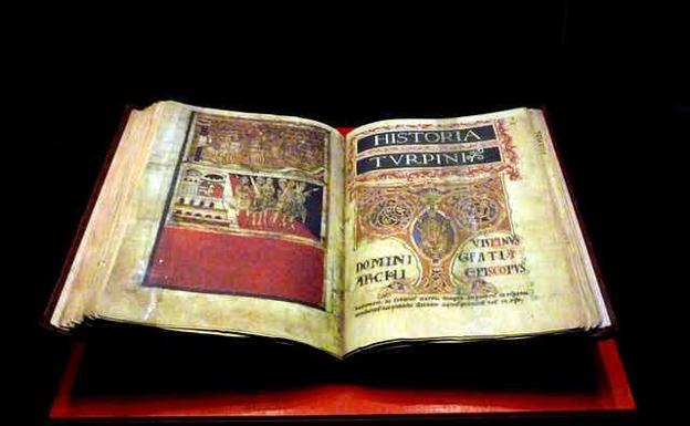 Manuscrito del siglo XII del 'Códice Calixtino' conservado en el Archivo de la catedral de Santiago de Compostela. M. Martín Vicente. /