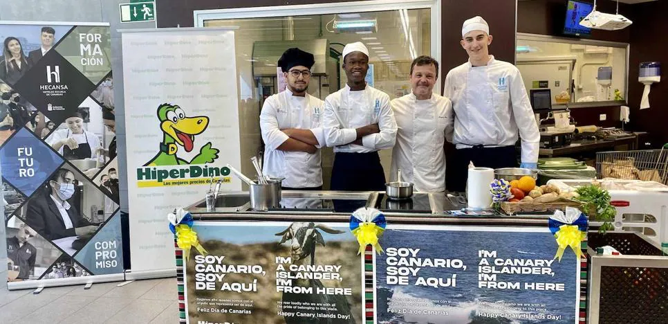 HiperDino celebrates Canary Islands Day with a demonstration of Canarian cuisine