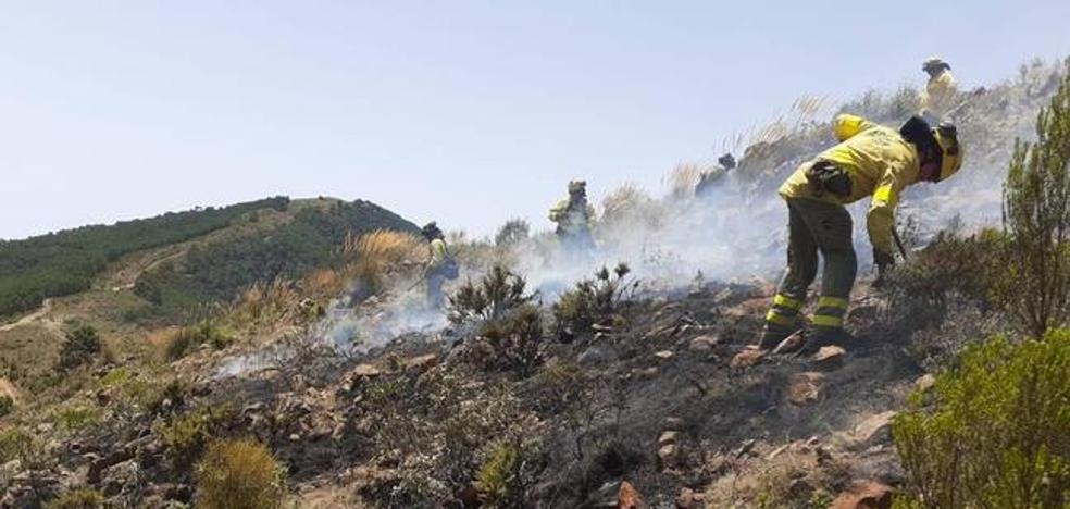 Firefighters manage to perimeter 70% of the Sierra Bermeja fire