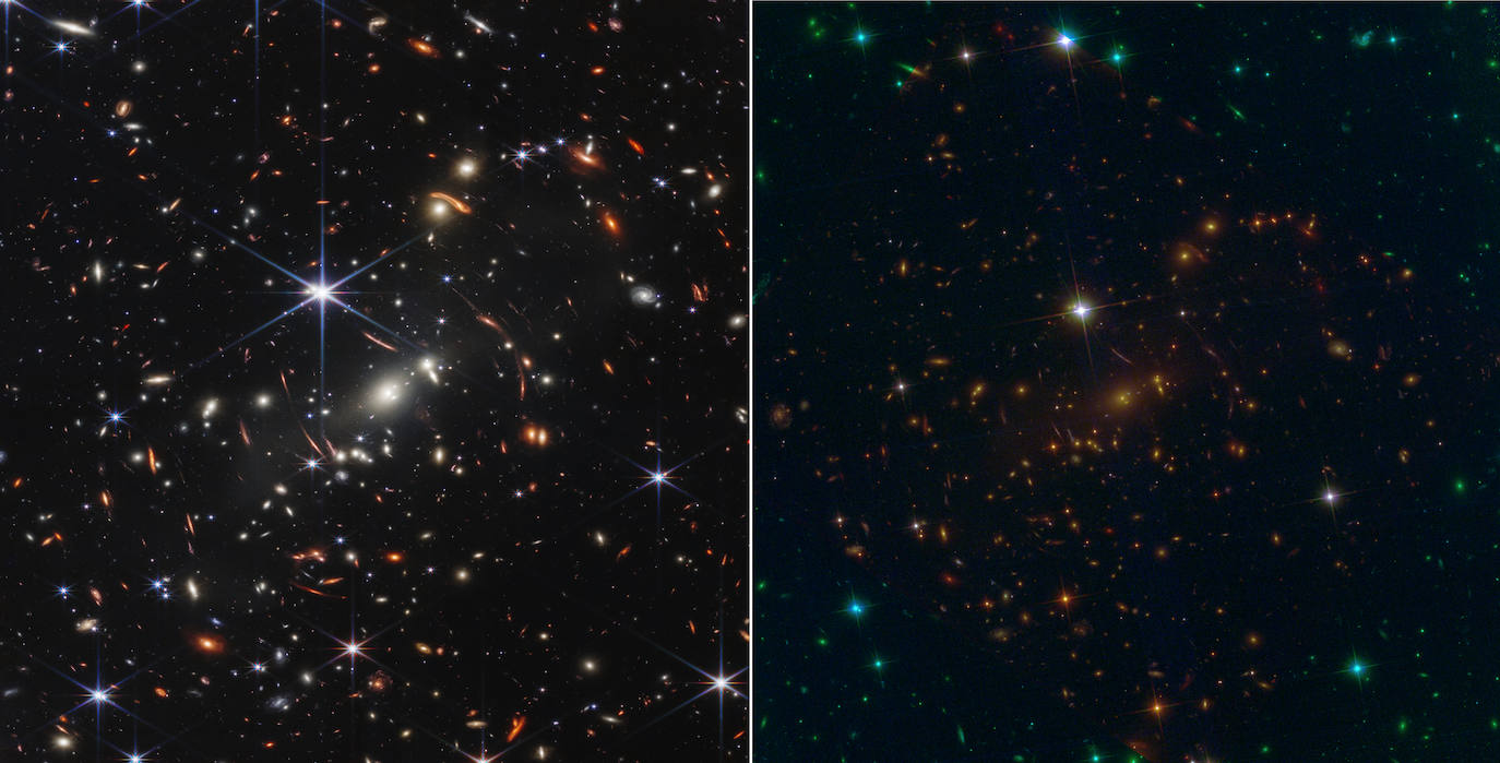 This is how Hubble and James Webb see the same region of the Cosmos