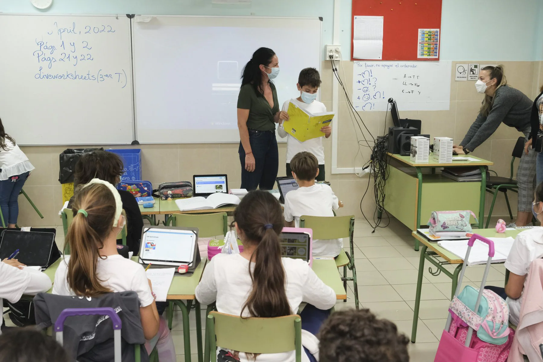 Archive photo of a class at El Tablero public school. 