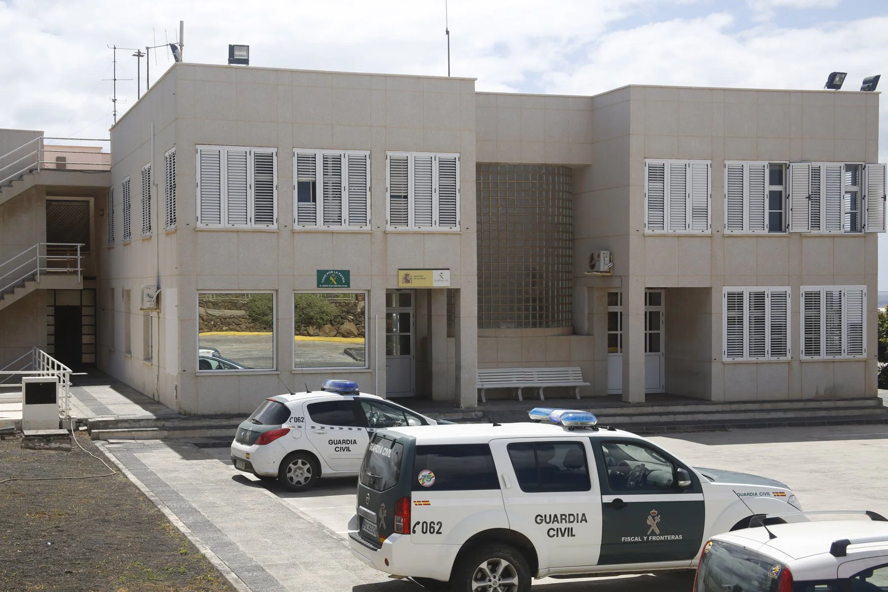 Archive image of the Civil Guard barracks in Teguise (Lanzarote). 