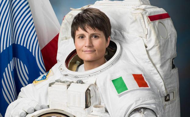The Italian astronaut Samantha Cristoforetti.
