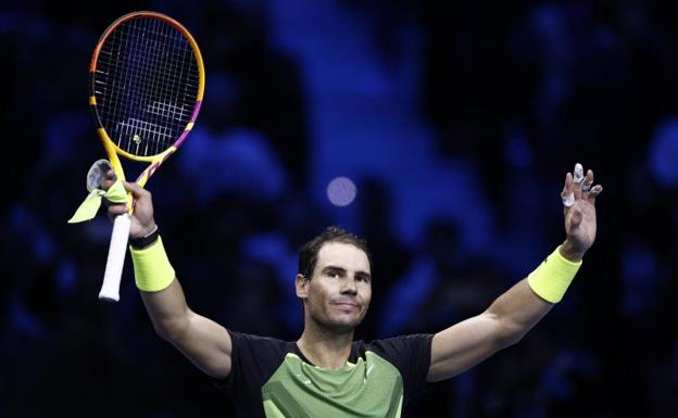 Rafa Nadal, tras su única victoria en las Finales ATP, ante Casper Ruud./ reuters