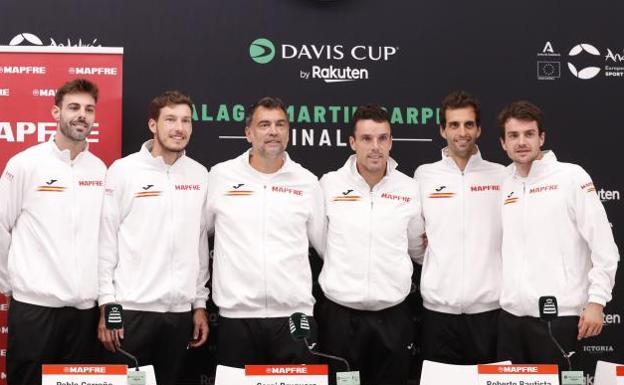 El equipo español de Copa Davis que ha jugado en Málaga. 