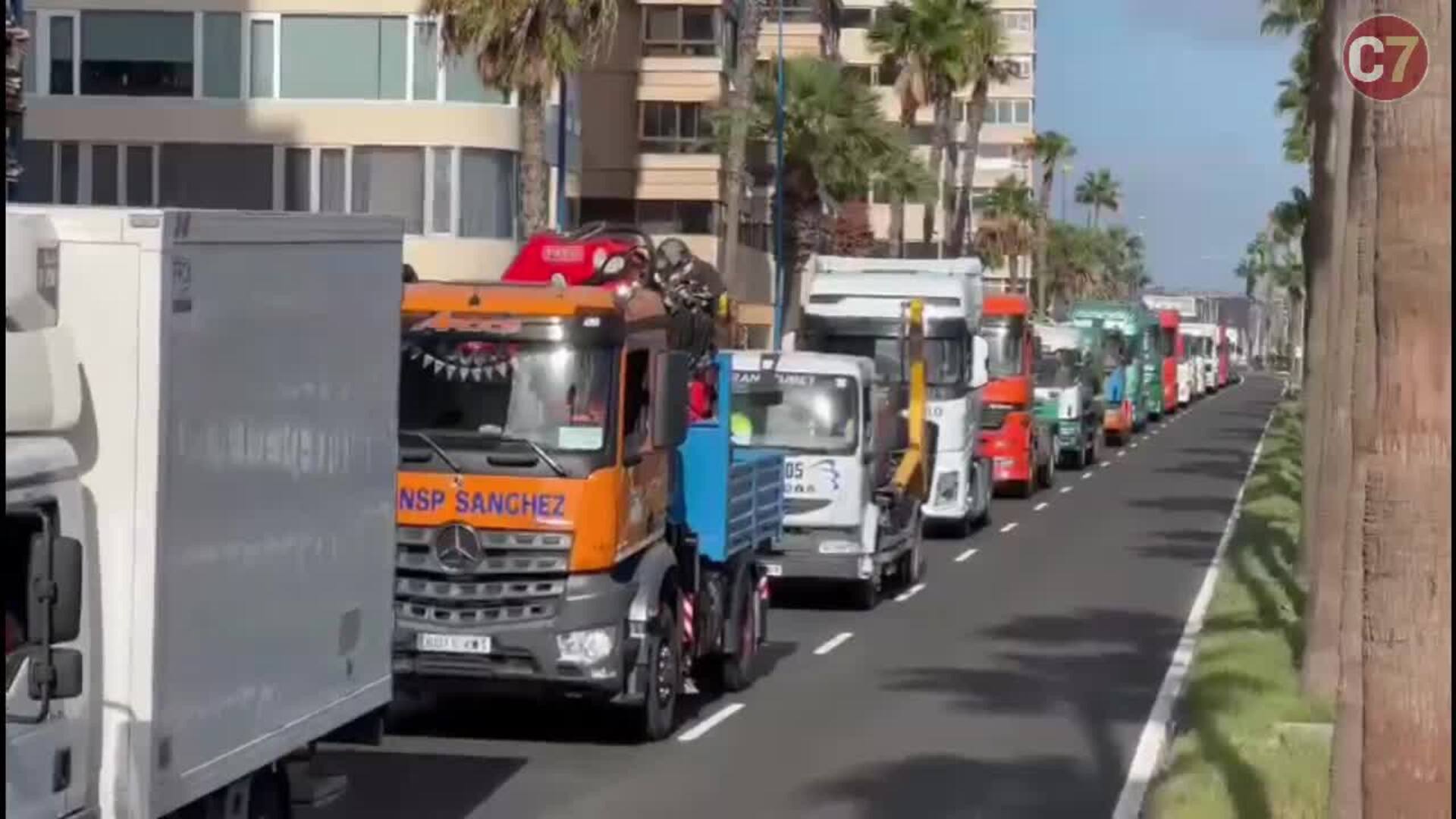 Caravana de camiones Las Palmas