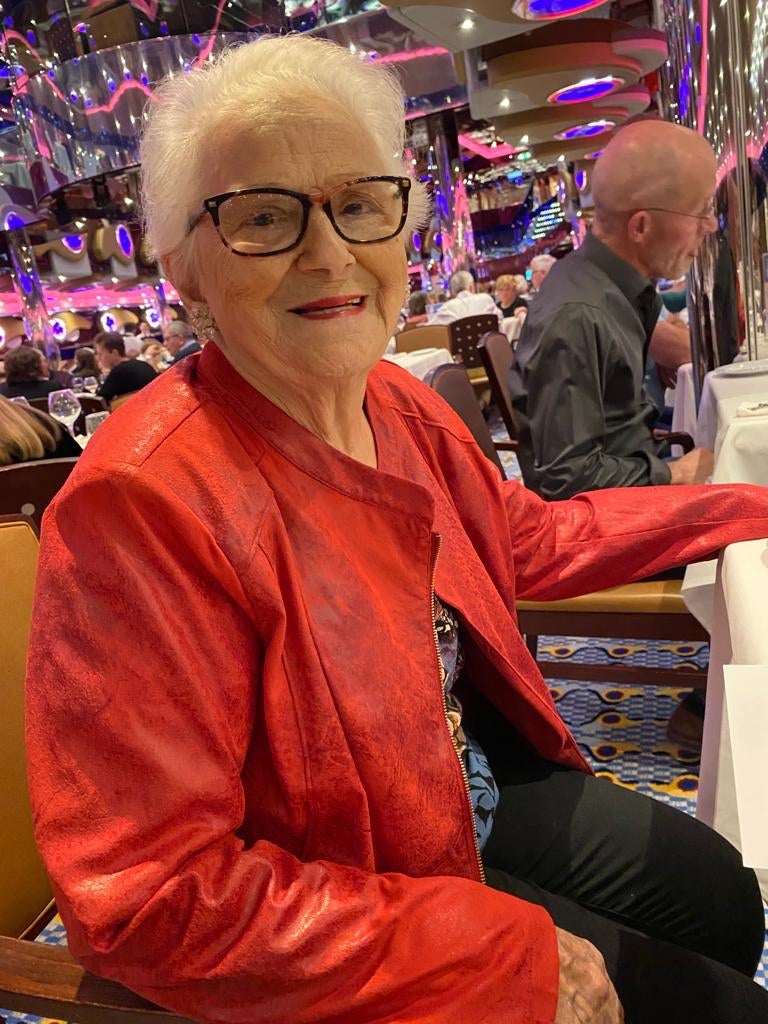 Benedicta a bordo del barco